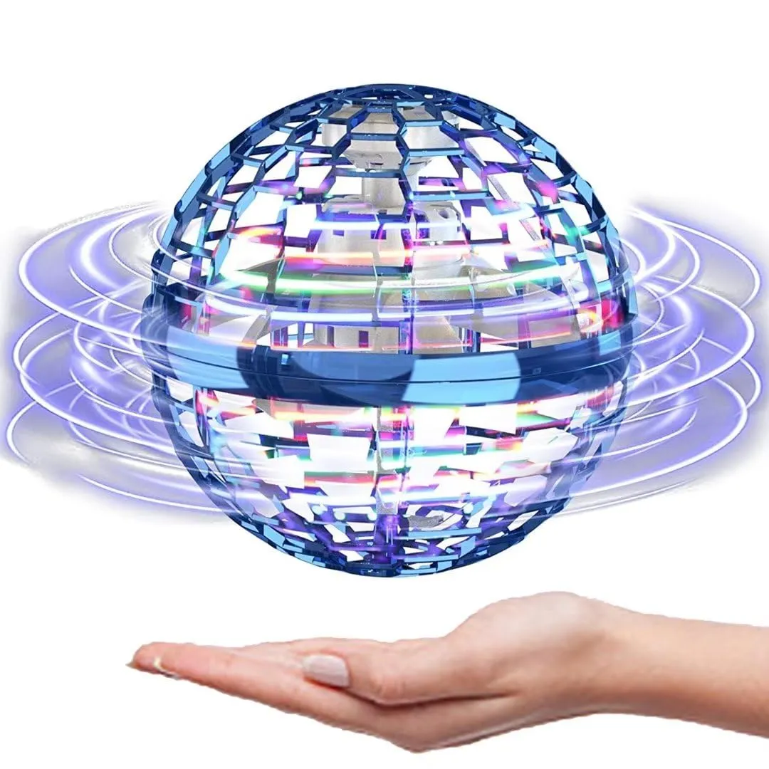 ATHLERIA UFO Flying Orb Ball with Lights,Galaxy Ball 2024,Mini Drone Toys for Age 6-8-13,Hover Boomerang Cosmic Globe Spinning,Cool Stuff Christmas Birthday Gifts for 6 7 8 9 10  Year Boy Girl Teens