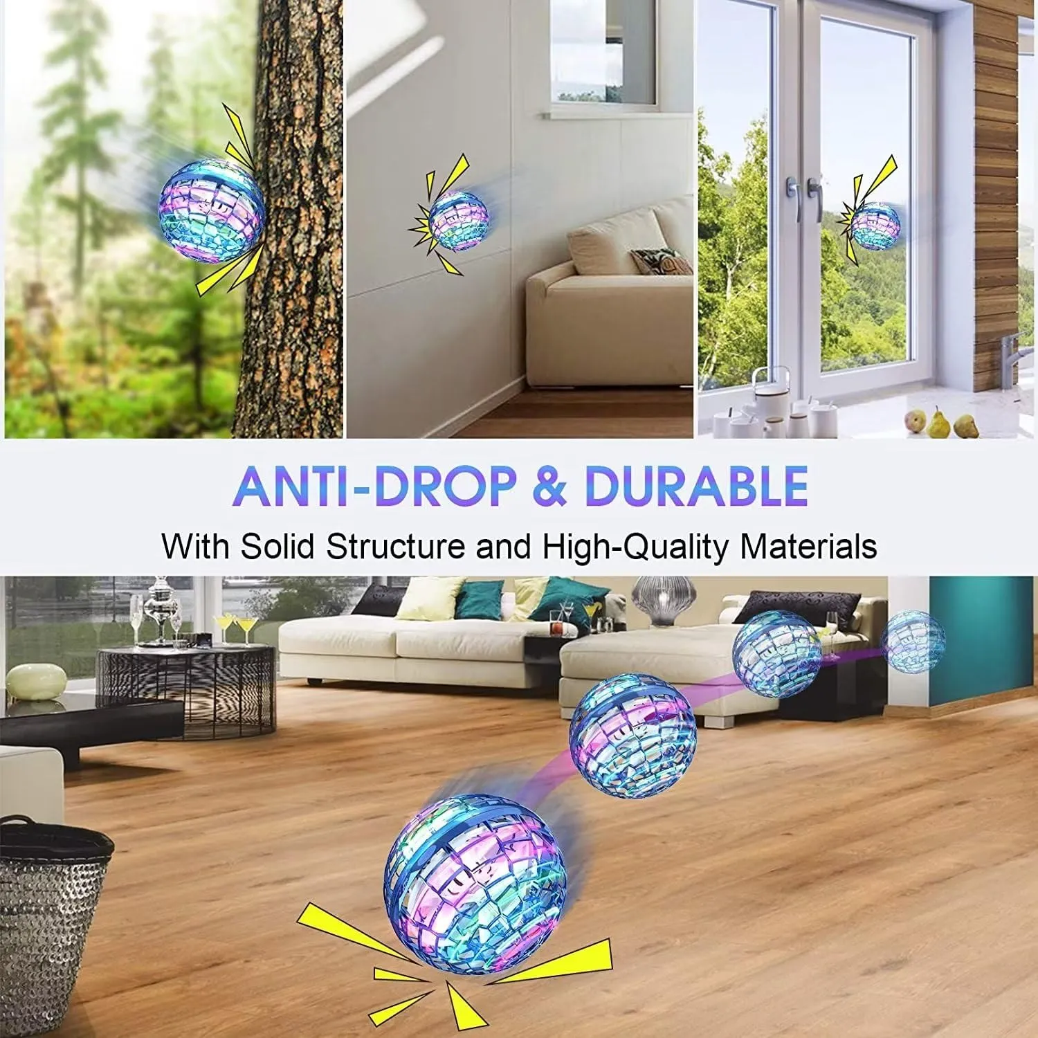 ATHLERIA UFO Flying Orb Ball with Lights,Galaxy Ball 2024,Mini Drone Toys for Age 6-8-13,Hover Boomerang Cosmic Globe Spinning,Cool Stuff Christmas Birthday Gifts for 6 7 8 9 10  Year Boy Girl Teens