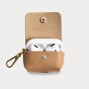 Avery AirPods Clip-On Pouch - Tan/Gold