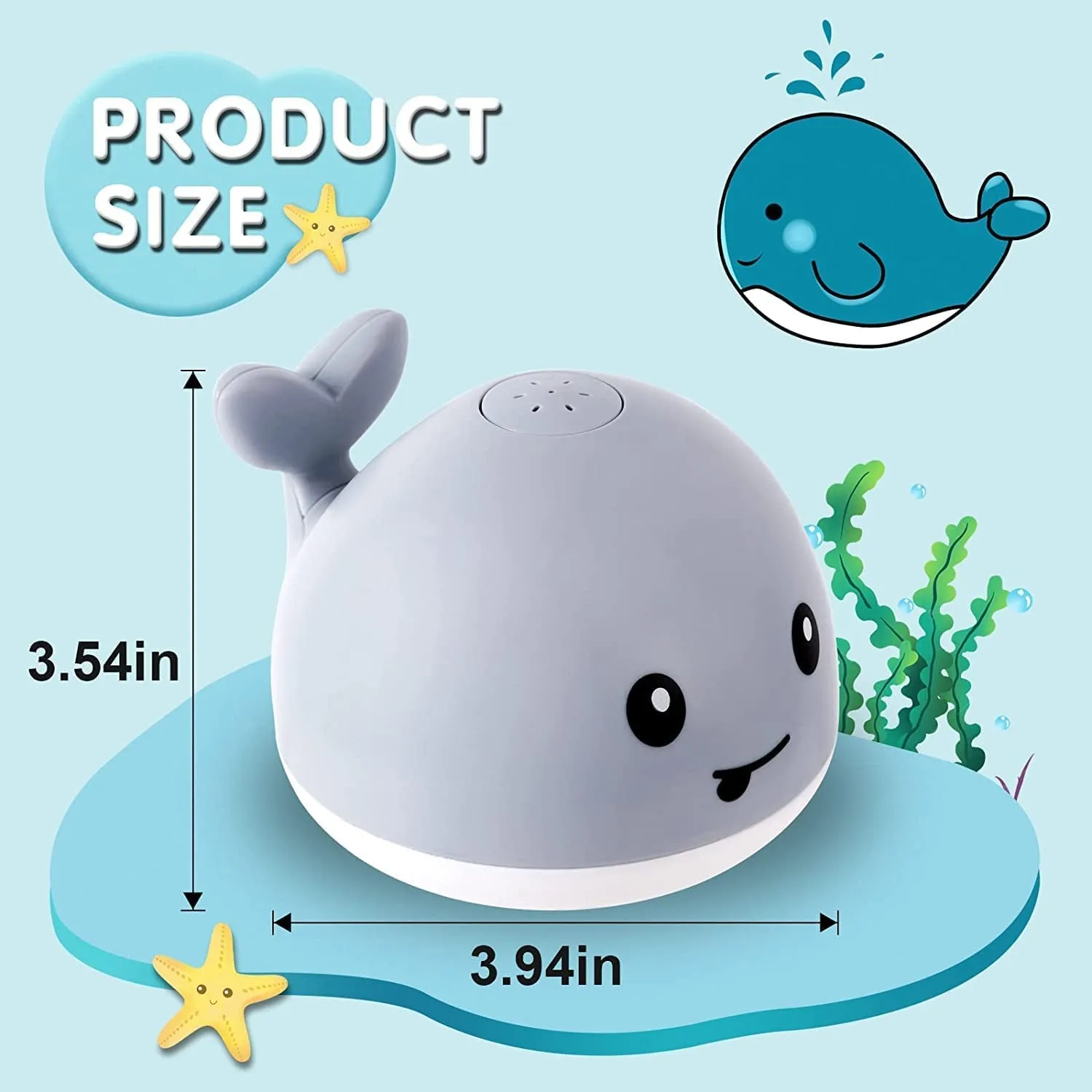 Baby Bath Light Up Whale Sprinkler