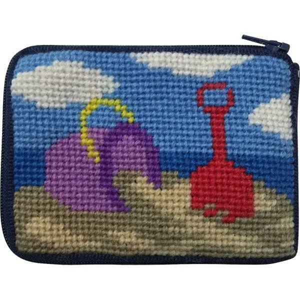 Beginner Needlepoint Kit Coin Purse Beach