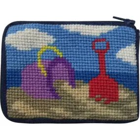 Beginner Needlepoint Kit Coin Purse Beach