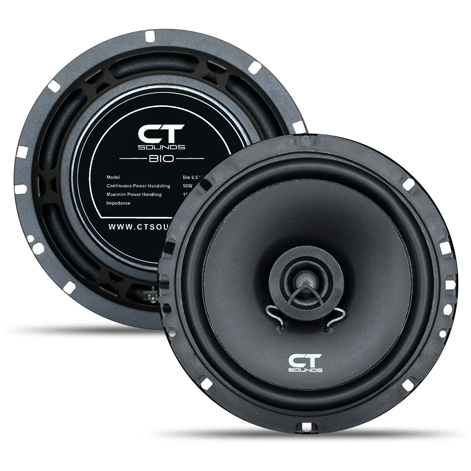 BIO-6-5-COX // 100 Watts RMS 6.5 Inch Car Coaxial Speakers, Pair