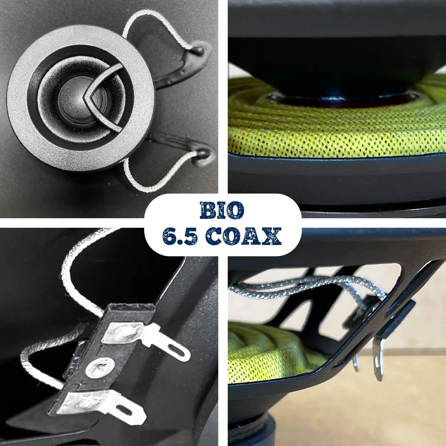 BIO-6-5-COX // 100 Watts RMS 6.5 Inch Car Coaxial Speakers, Pair
