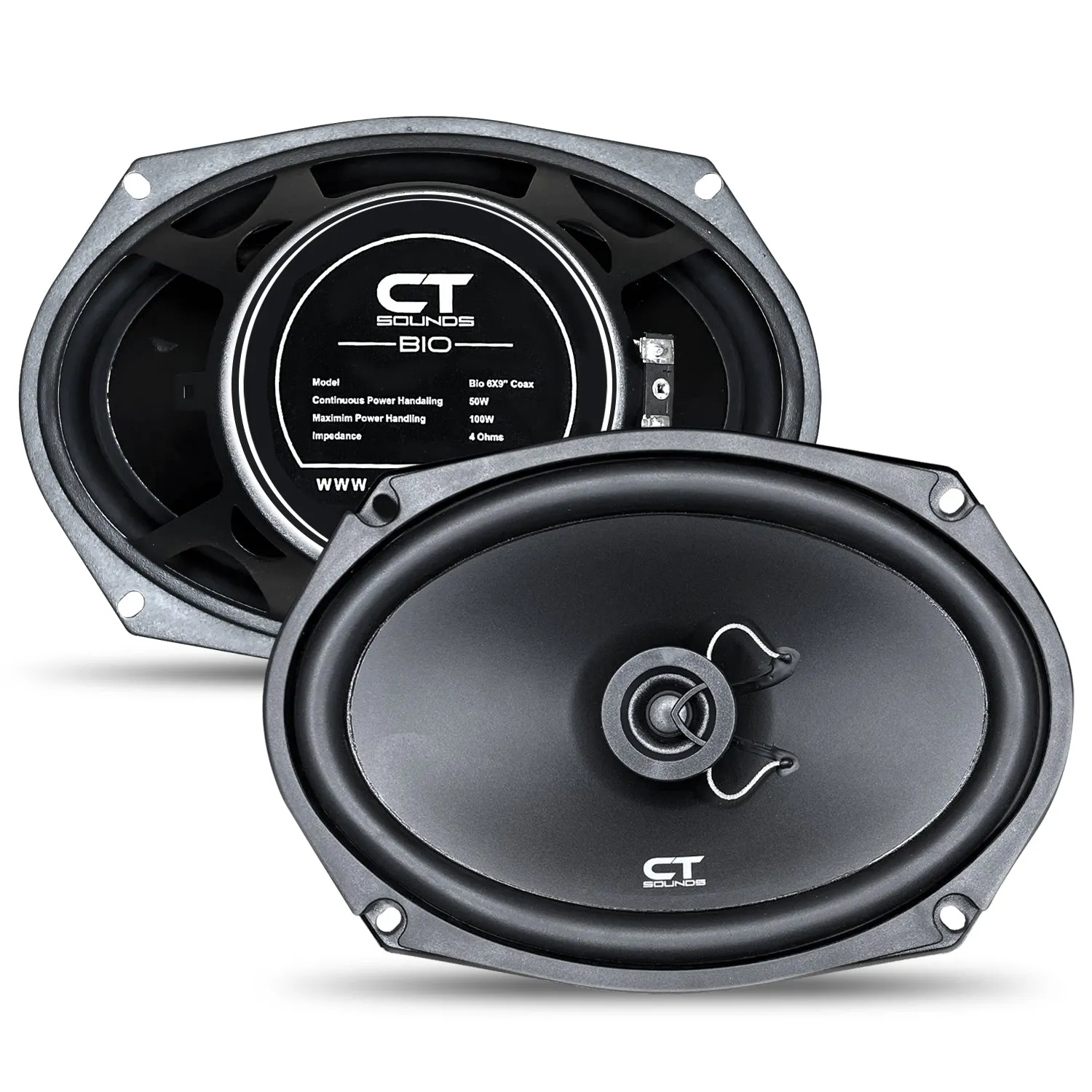 BIO-6X9-COX // 100 Watts RMS 6x9 Inch Car Coaxial Speakers, Pair