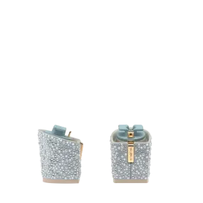 Block Heel kit Baby Blue Pearl & Rhinestone 3"