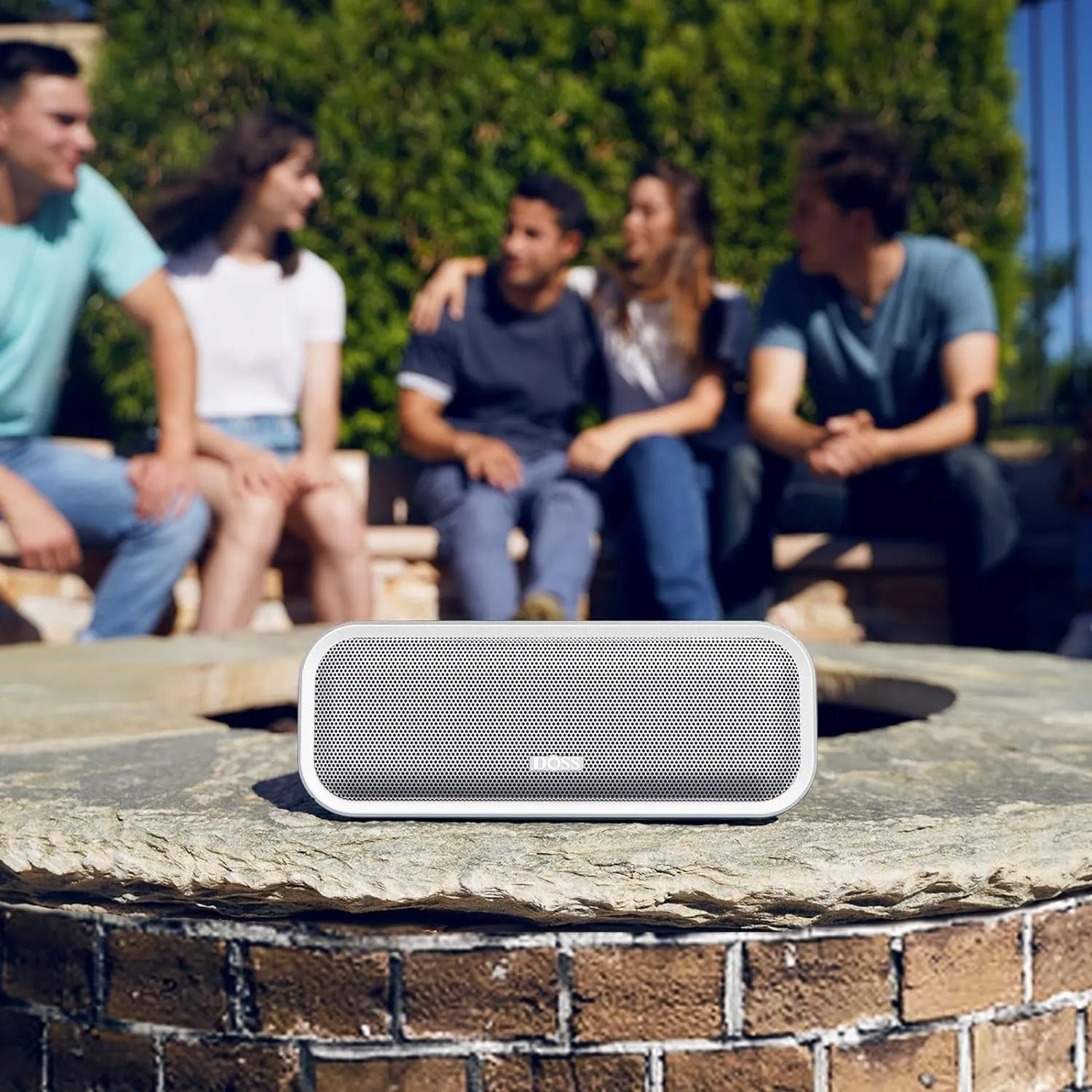 Bluetooth Speaker, Soundbox Pro  Wireless Bluetooth Speaker with 24W Impressive Sound, Booming Bass, IPX6 Waterproof, 15Hrs Playtime, Wireless Stereo Pairing, Mixed Colors Lights, 66 FT- Grey