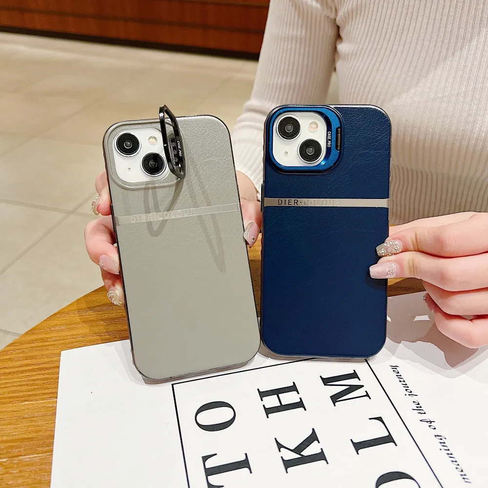 Bracket Kickstand TPU (Soft) | PC (Hard) Phone Case - iPhone 15 Plus
