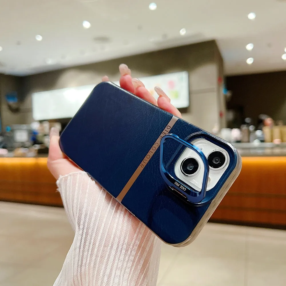 Bracket Kickstand TPU (Soft) | PC (Hard) Phone Case - iPhone 15 Pro Max