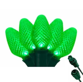 C7 Green 25 LED Tree Lights – Commercial String Lights