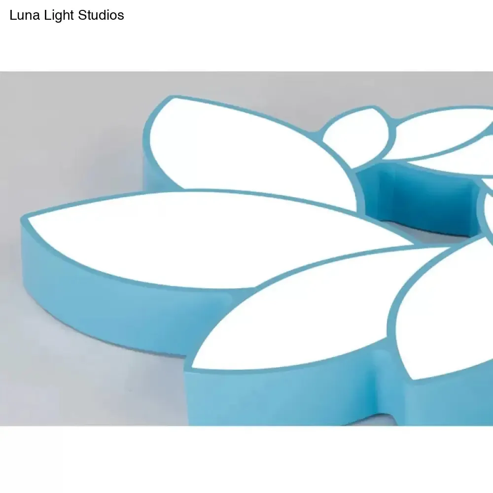 Cartoon Lotus Ceiling Mount Light - LED Flush Light for Baby Bedroom