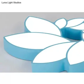 Cartoon Lotus Ceiling Mount Light - LED Flush Light for Baby Bedroom