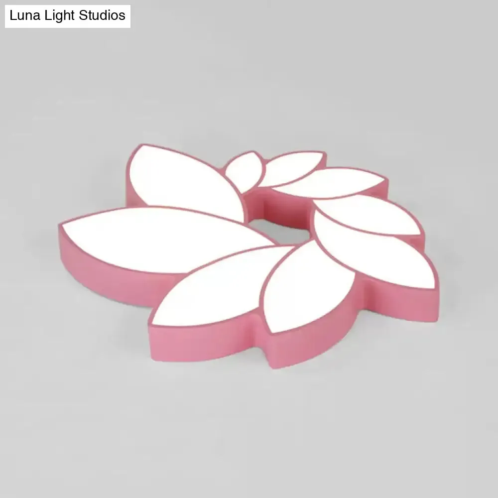 Cartoon Lotus Ceiling Mount Light - LED Flush Light for Baby Bedroom