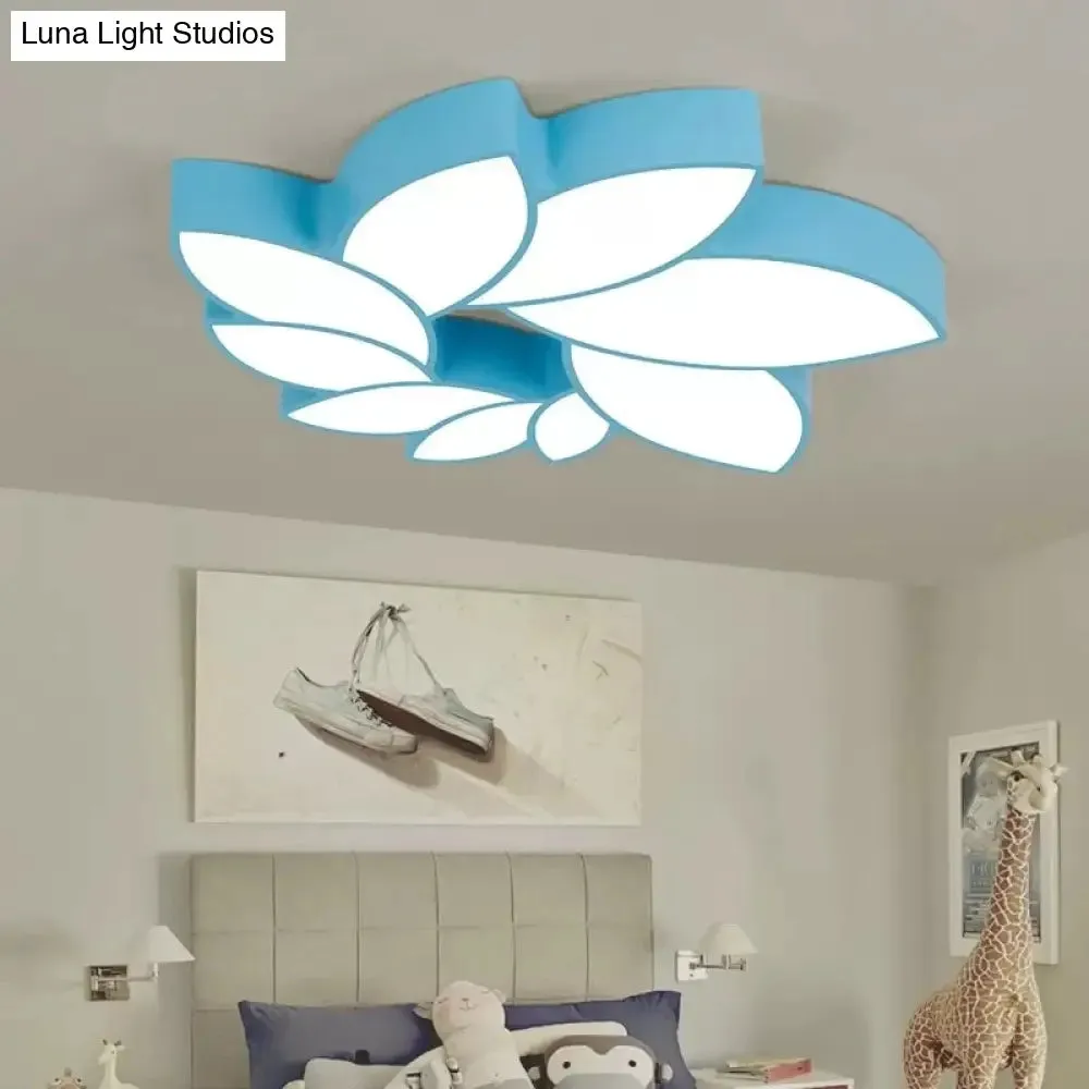 Cartoon Lotus Ceiling Mount Light - LED Flush Light for Baby Bedroom