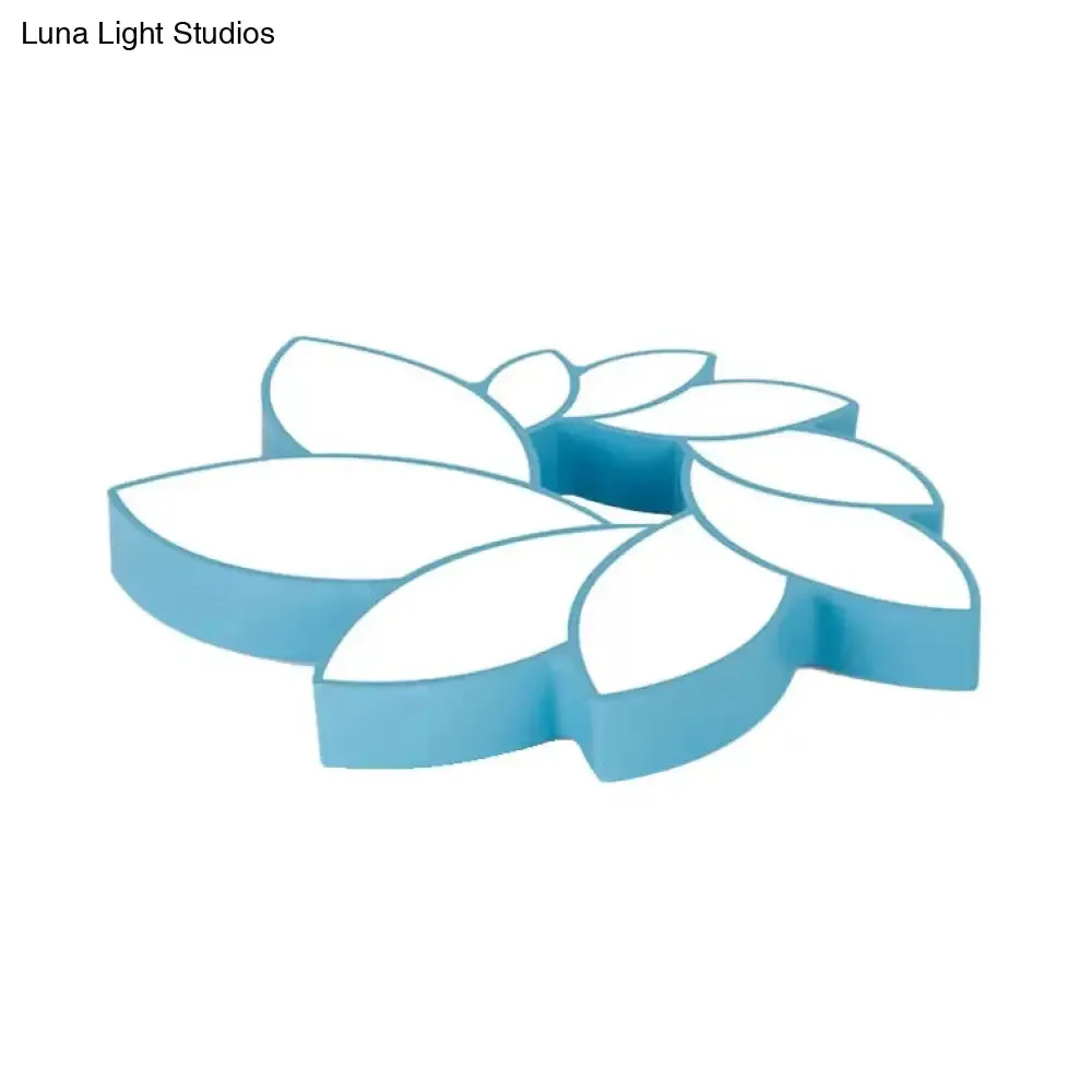 Cartoon Lotus Ceiling Mount Light - LED Flush Light for Baby Bedroom