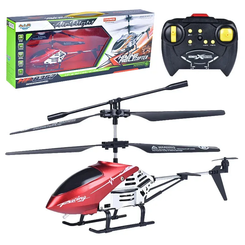 Cross Border Alloy RC Helicopter with English Handle - LED Lights