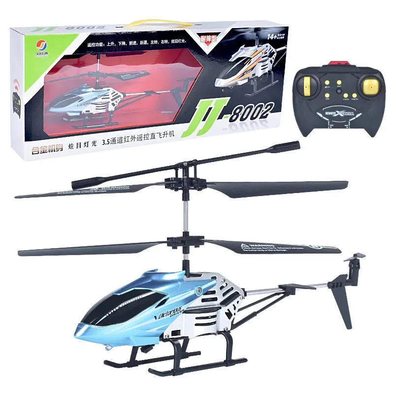 Cross Border Alloy RC Helicopter with English Handle - LED Lights
