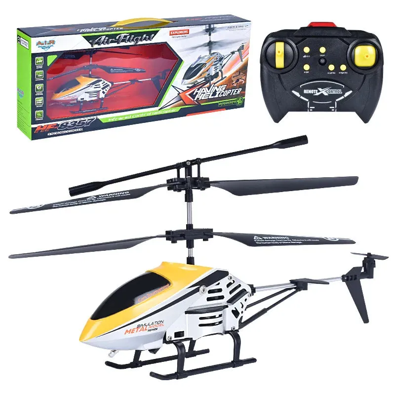 Cross Border Alloy RC Helicopter with English Handle - LED Lights