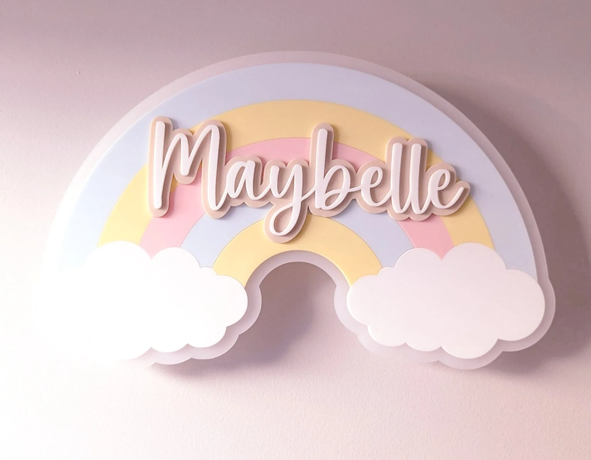 Custom Acrylic Rainbow Name with LED rechargeable night light