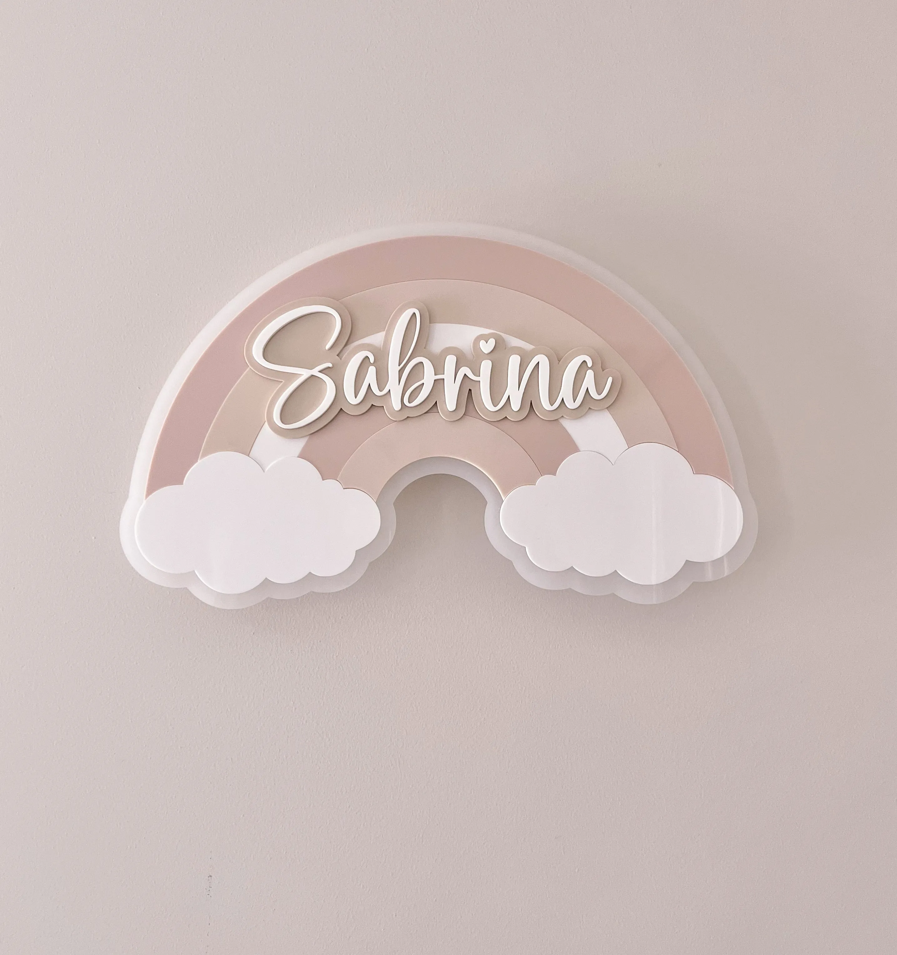 Custom Acrylic Rainbow Name with LED rechargeable night light