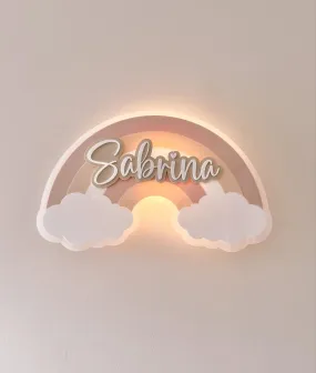 Custom Acrylic Rainbow Name with LED rechargeable night light
