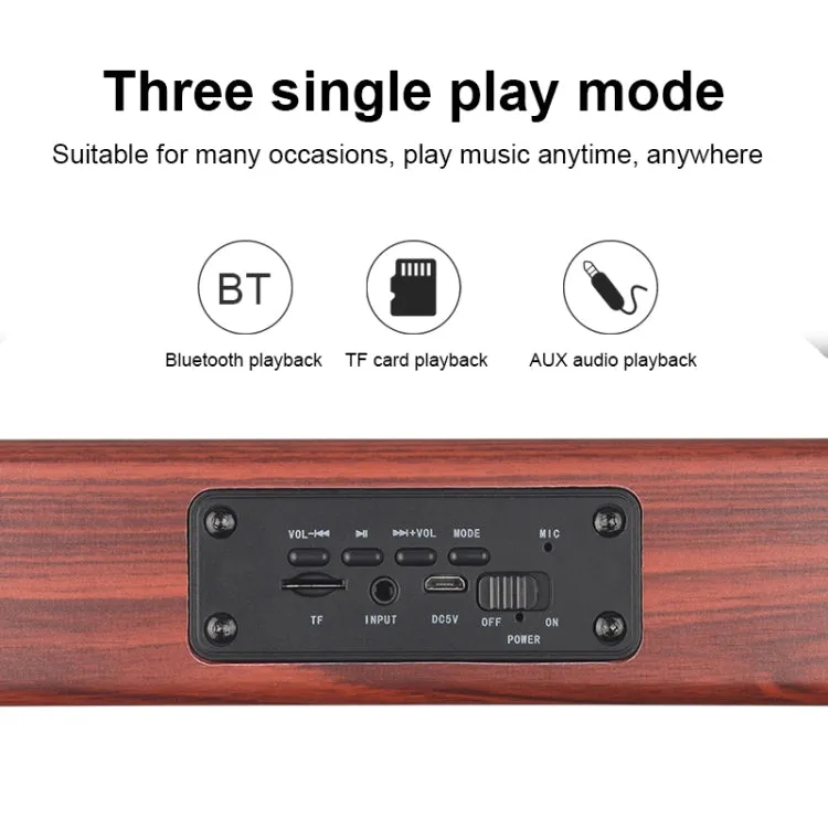 D10 Stylish Wooden Bluetooth Speaker with Immersive Stereo Sound and Hands-Free Calling