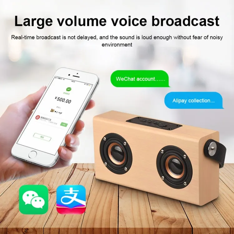 D10 Stylish Wooden Bluetooth Speaker with Immersive Stereo Sound and Hands-Free Calling