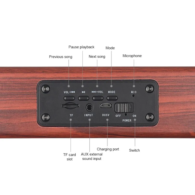 D10 Stylish Wooden Bluetooth Speaker with Immersive Stereo Sound and Hands-Free Calling