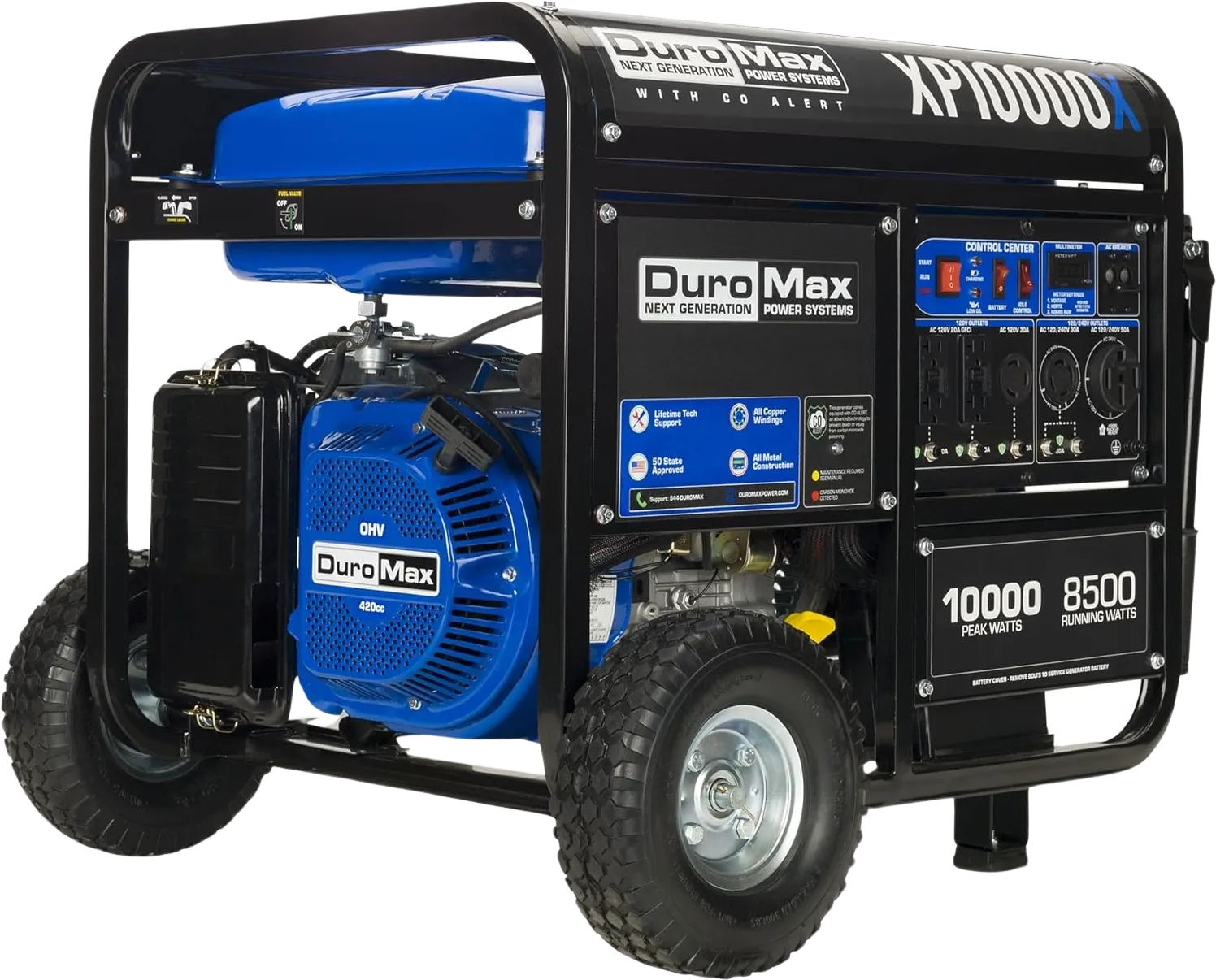 DuroMax XP10000X 8500W/10000W Gas Generator with Electric Start and CO Alert New