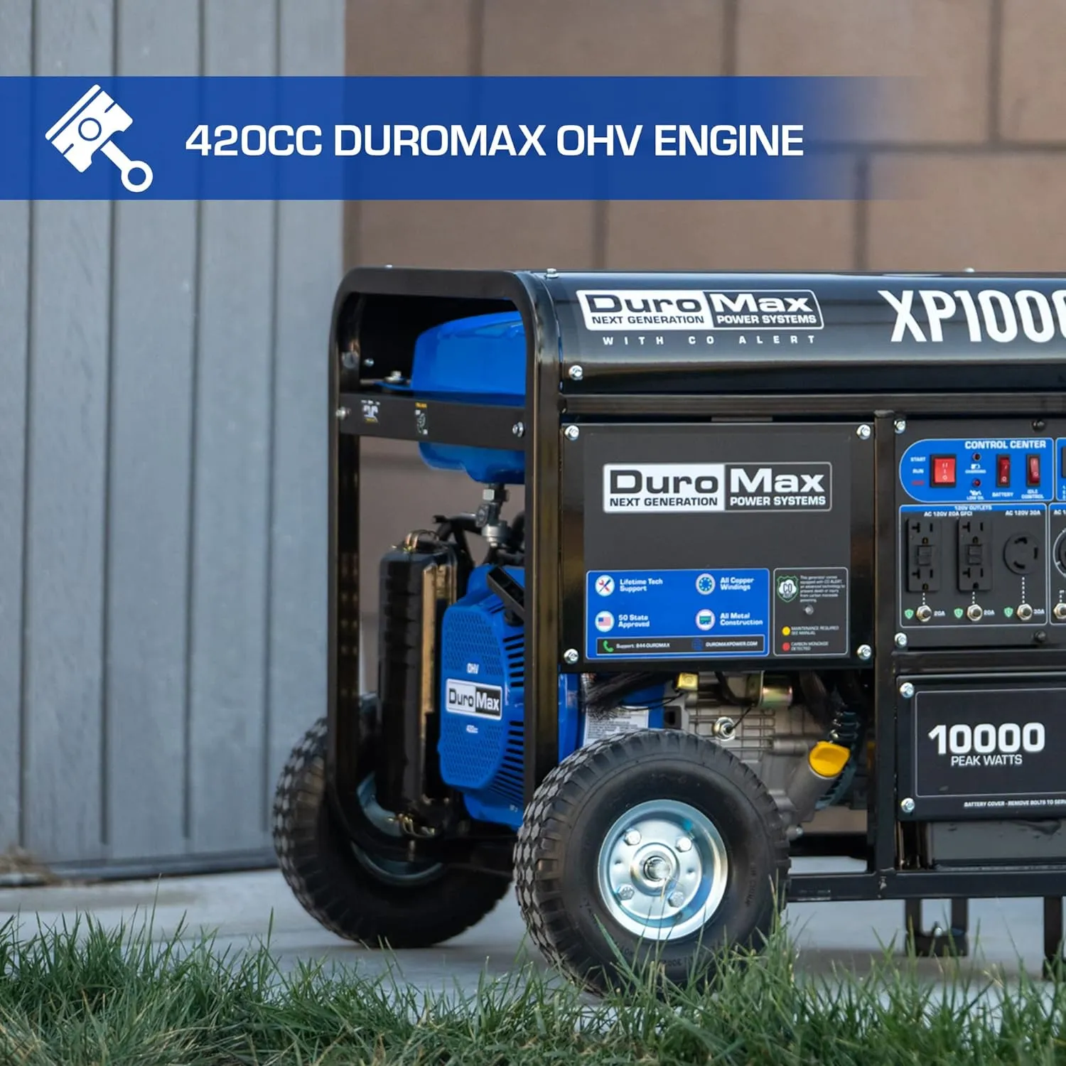 DuroMax XP10000X 8500W/10000W Gas Generator with Electric Start and CO Alert New