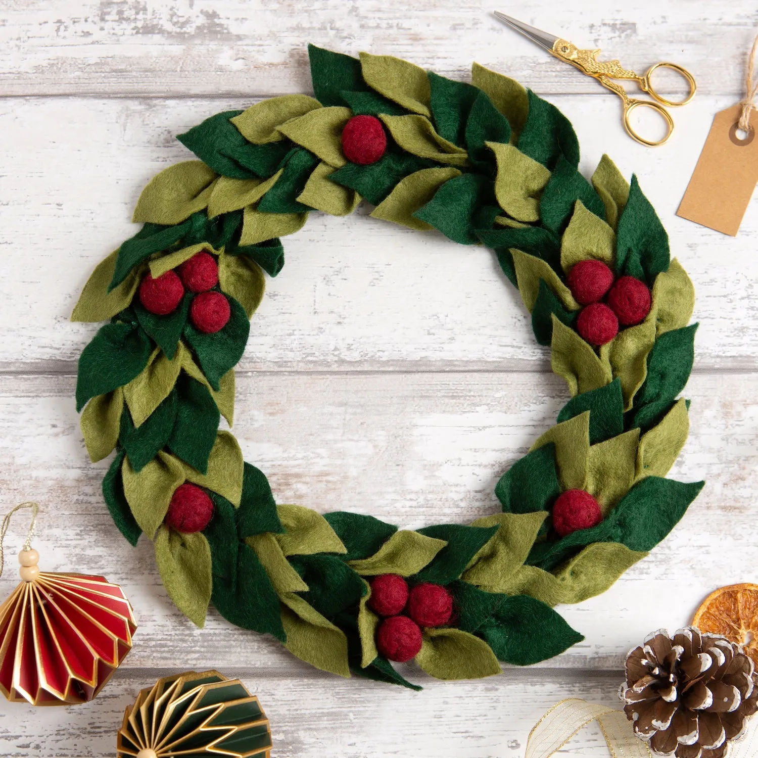 Felt Craft Kit - Christmas Berry Wreath
