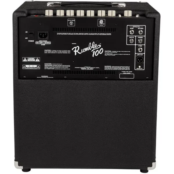 Fender Rumble 100 V3 Bass Guitar Combo Amplifier, Black