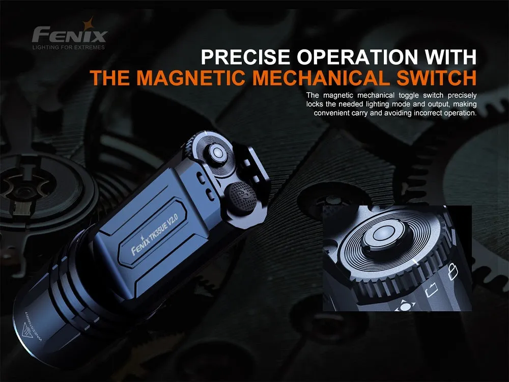 Fenix TK35UE V2   18650 Batteries and Charger Bundle