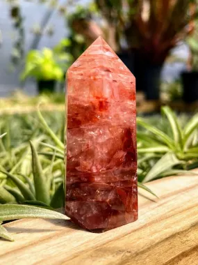 Fire Quartz Crystal Point