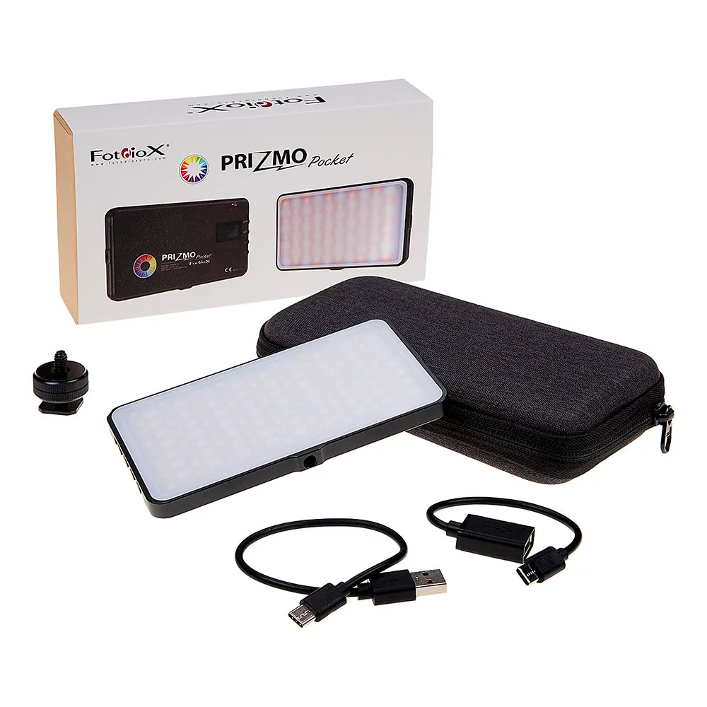Fotodiox Pro Prizmo Pocket RGBW T LED Light - Multi Color, Dimmable, Professional Photo/Video LED Pocket Sized Light with Special Effects Settings