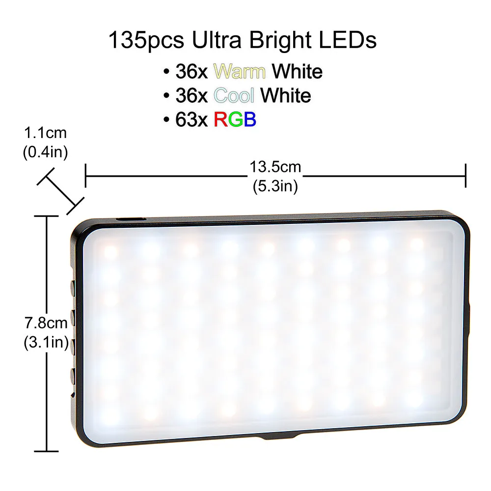 Fotodiox Pro Prizmo Pocket RGBW T LED Light - Multi Color, Dimmable, Professional Photo/Video LED Pocket Sized Light with Special Effects Settings