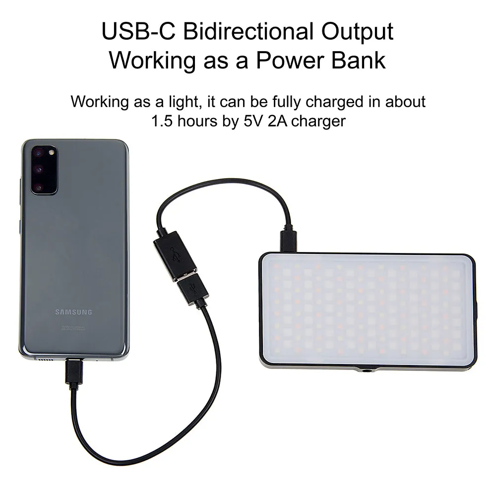 Fotodiox Pro Prizmo Pocket RGBW T LED Light - Multi Color, Dimmable, Professional Photo/Video LED Pocket Sized Light with Special Effects Settings