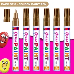 Gold Paint Permanent Marker - Set of 6