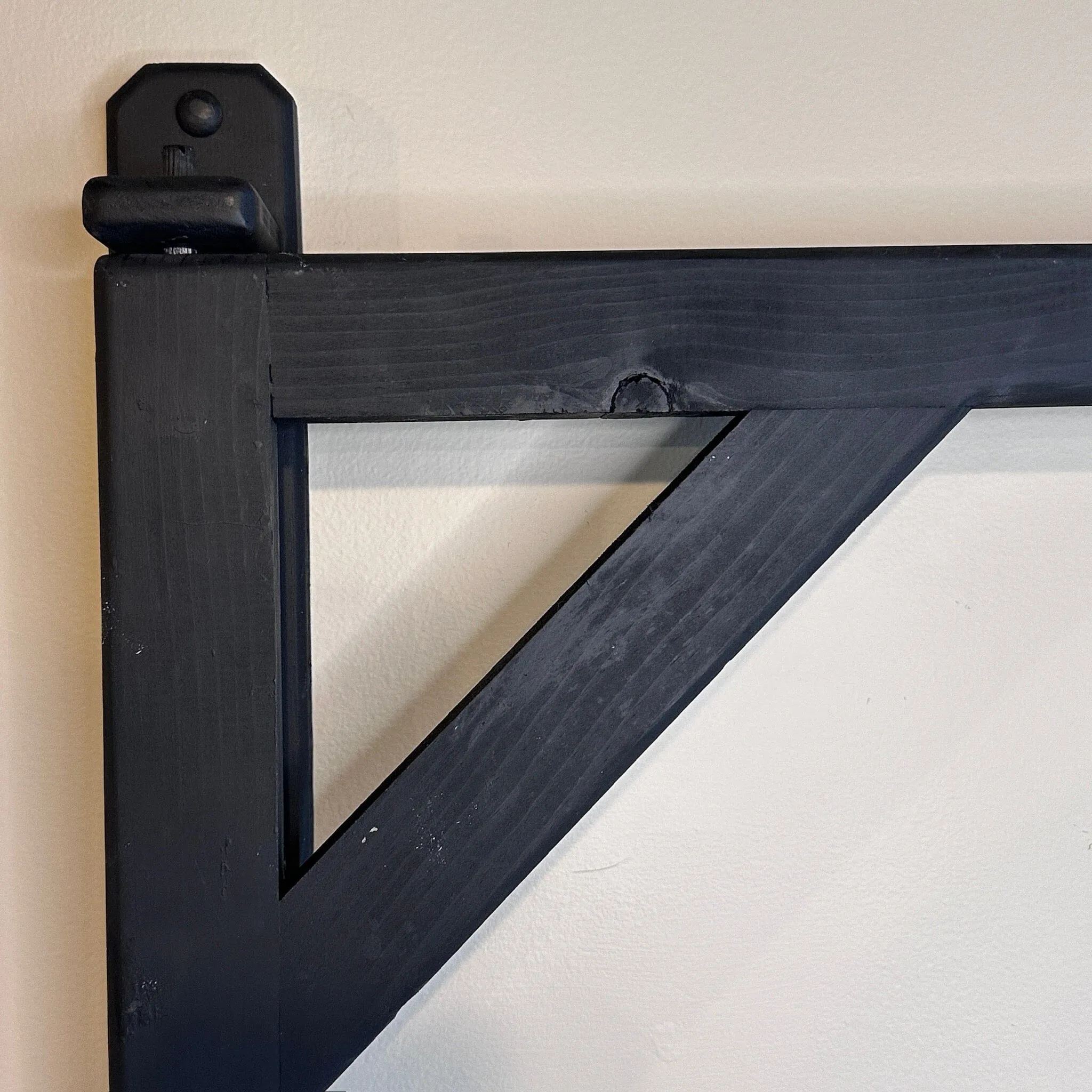Handmade Black Wood Blanket Crane 24"