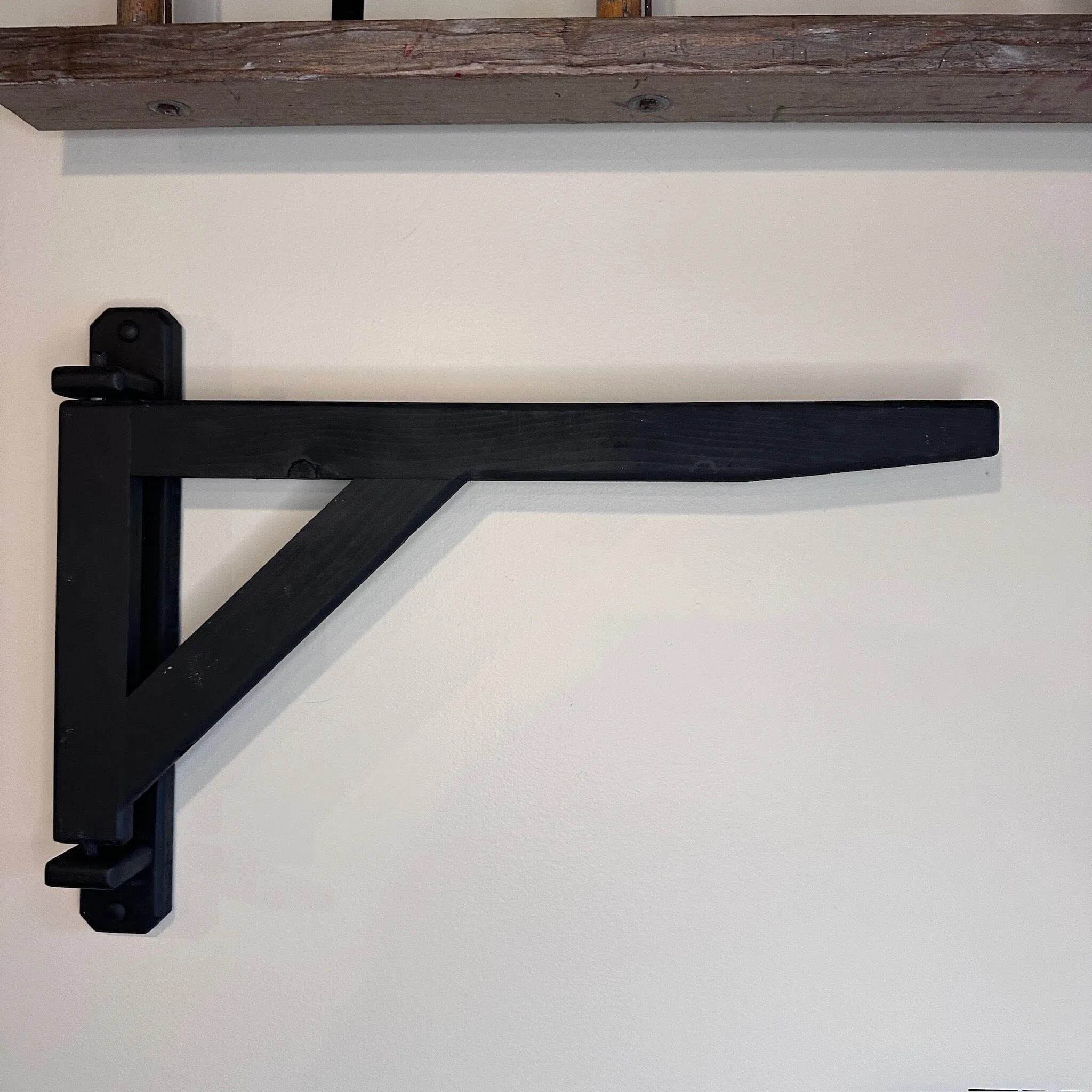 Handmade Black Wood Blanket Crane 24"