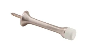 Ives 3-3/16 in. W X 7/8 in. L Aluminum Satin Nickel Door Stop Mounts to wall