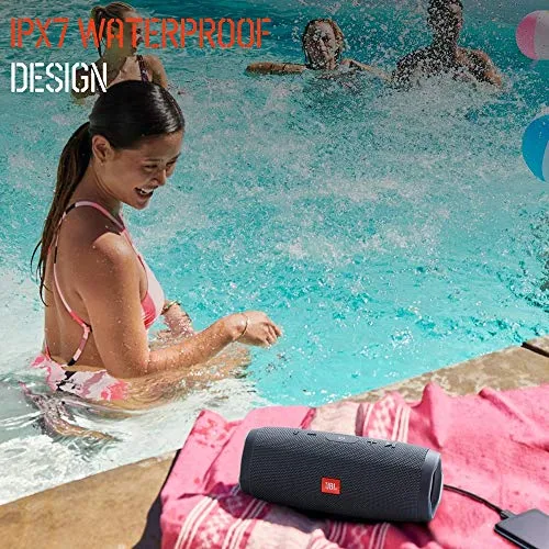JBL Charge Essential 20W IPX7 Waterproof Portable Bluetooth Speaker with 20 Hours Playtime & Built-in 6000 mAh Powerbank (Without Mic, Gun Metal)