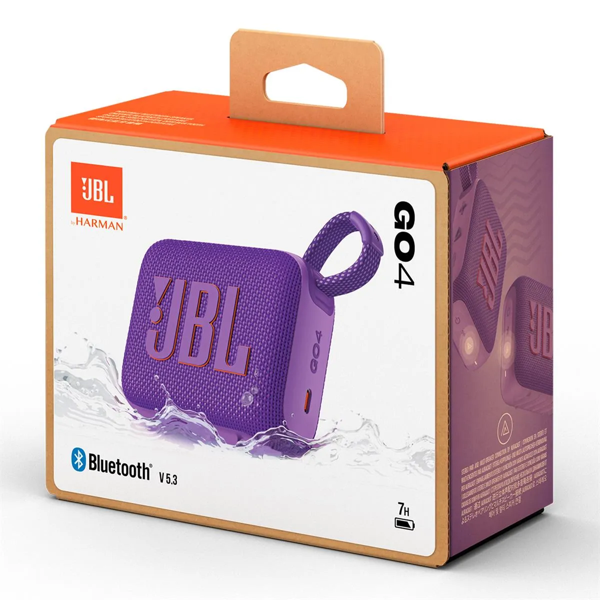 JBL Go 4 Portable Waterproof Bluetooth Speaker (Purple)