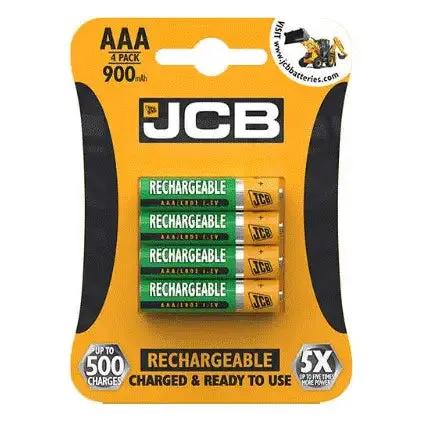 JCB Rechargeable AAA Battery 4 Pack