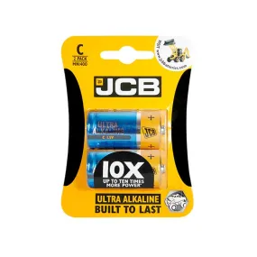 JCB Ultra Alkaline C Batteries - 2 Pack