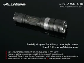 Jetbeam RRT-2 Raptor CREE R2 LED Flashlight - Gray