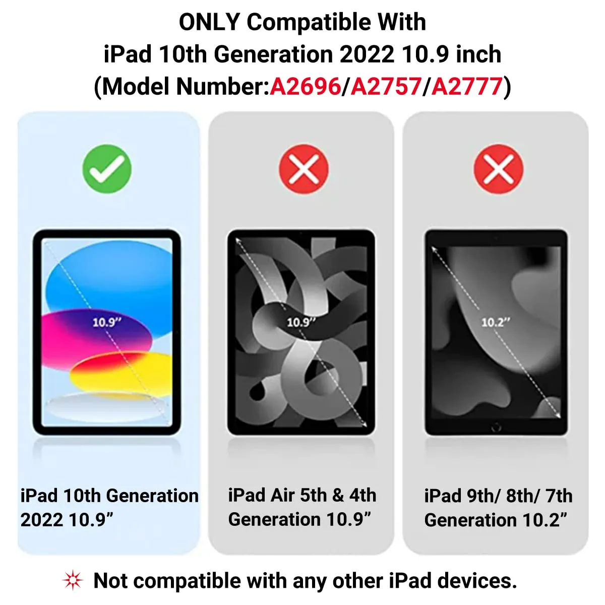 Kids Case for iPad 10 (10.9-Inch, 2022 Model, 10th Generation)| Shockproof Full-Body Handle Stand Tablet Protective Cover |Black