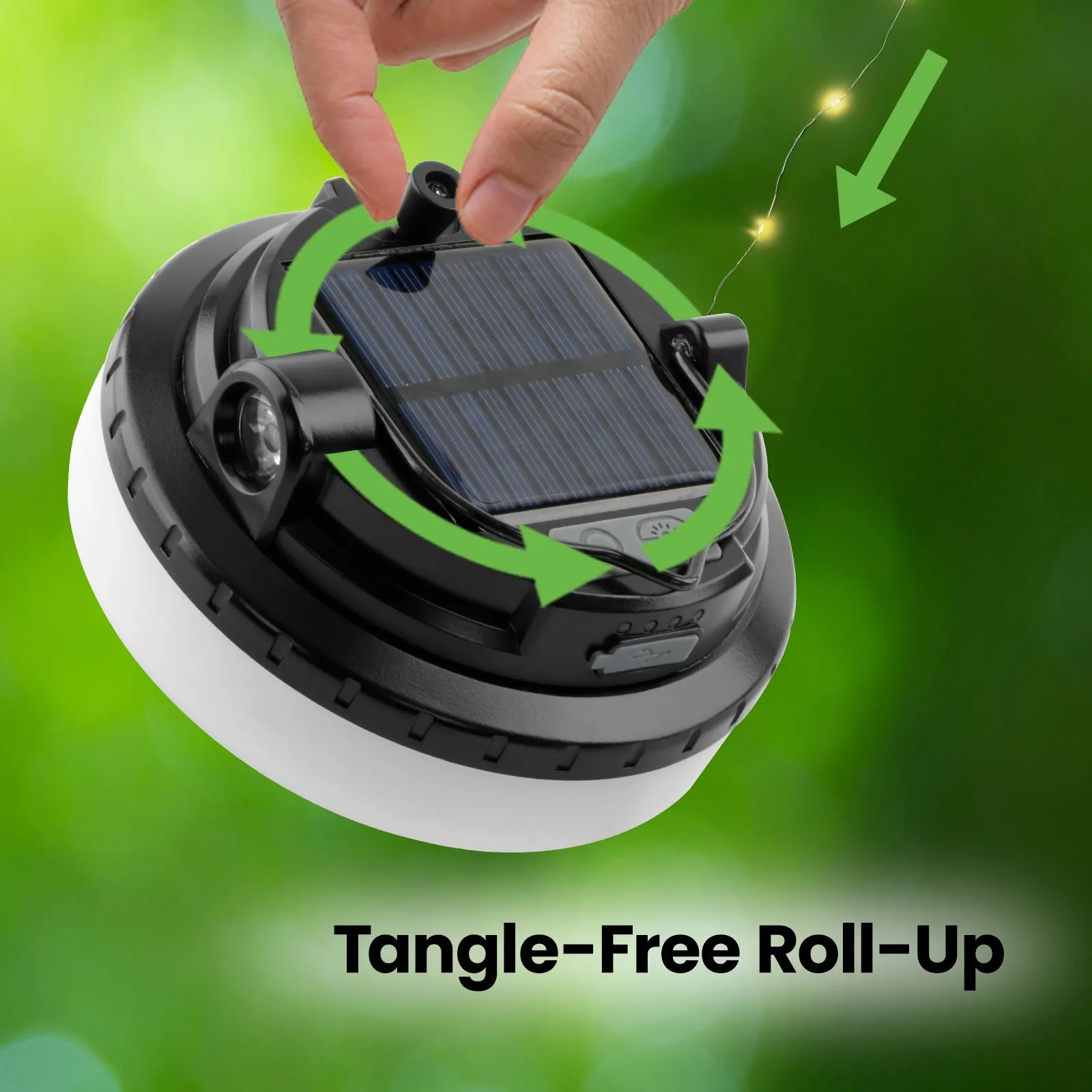 Kleva LeadLights Solar Rechargeable String Lights and Lantern with 9 Modes