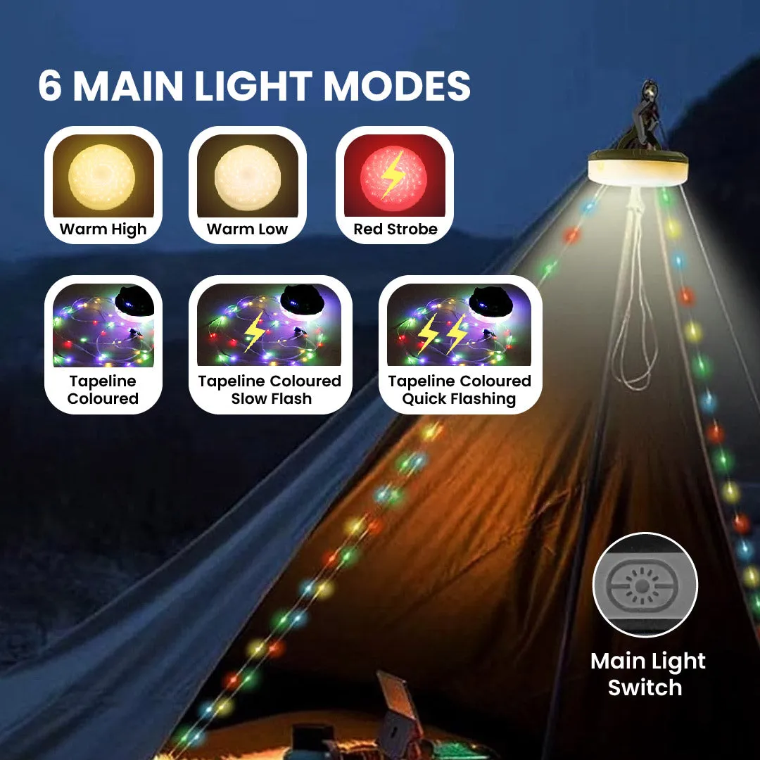 Kleva LeadLights Solar Rechargeable String Lights and Lantern with 9 Modes