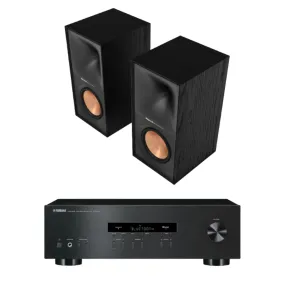 Klipsch R-50M Bookshelf Speakers and Yamaha R-S202 2-Channel Stereo Receiver